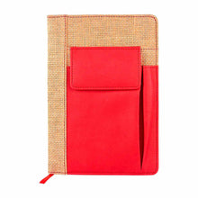 Cargar imagen en el visor de la galería, LIBRETA SELIGER DE PAJA Y CURPIEL--CIHL2070