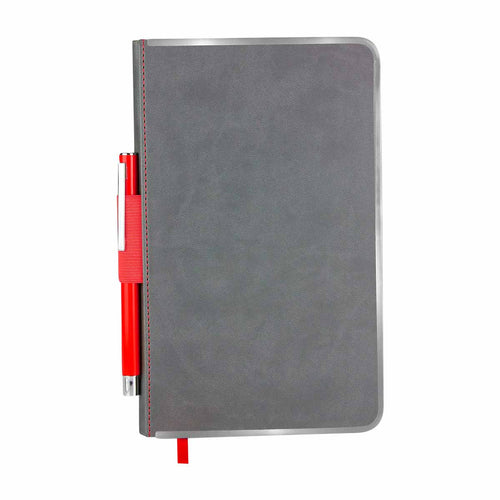 LIBRETA DE CURPIEL ISAR CON BORDE METÁLICO--CIHL9010