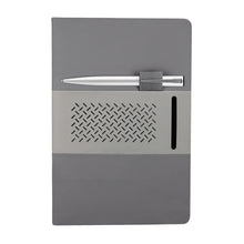 Cargar imagen en el visor de la galería, LIBRETA DE CURPIEL QUERCUS CON COMPARTIMENTO PARA TARJETA--CIHL9015