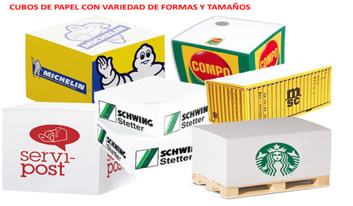 Cubos de papel personalizados