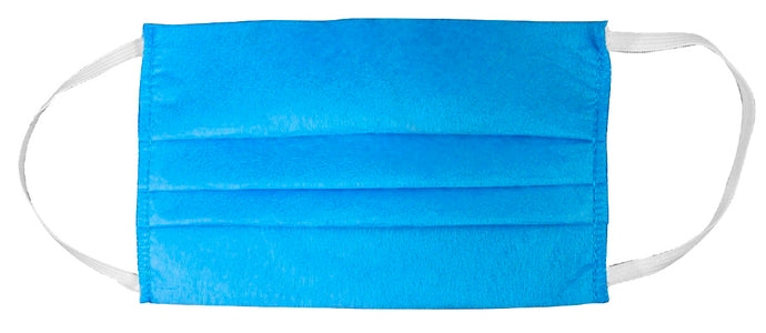 Cubrebocas plisado de 3 capas cosido---BOC003