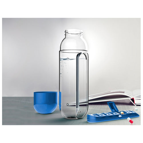 Botella para agua con pastillero---NVTE060