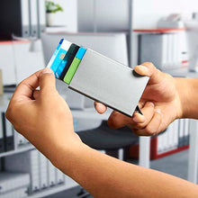 Cargar imagen en el visor de la galería, Tarjetero vertical metálico con sistema anti robo---CIM83230