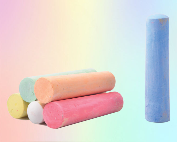 Juego de 6 gises gigantes de colores en caja de cartón---DBA2237