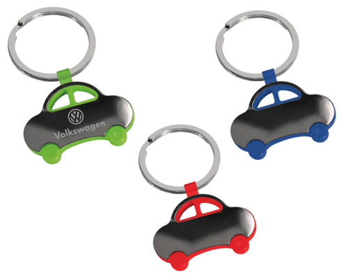 Llavero de plástico ABS en forma de auto y arillo metálico---DBA2517