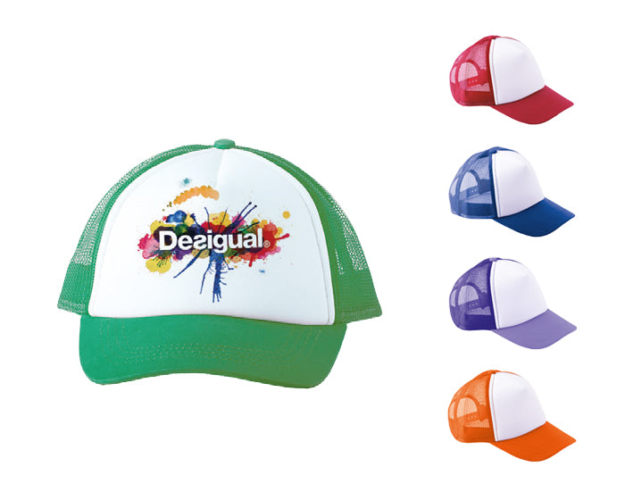 Gorra en poliéster con visera de algodón---DBA2148