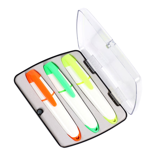 Estuche con 3 marca textos--NVDK068