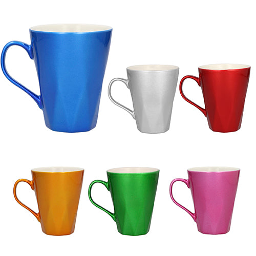 Taza de cerámica con apariencia metálica---ROHO028