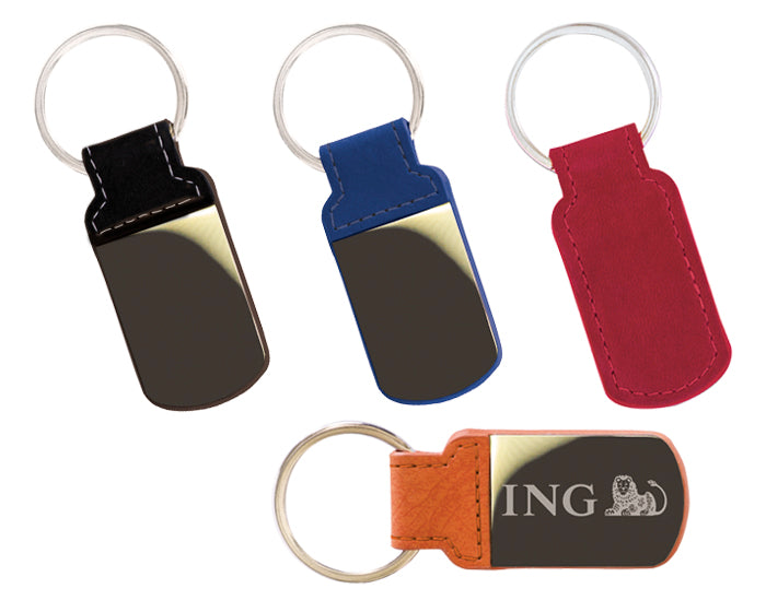 Llavero de curpiel con arillo metálico reforzado---DBA2516