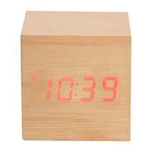 Cargar imagen en el visor de la galería, Reloj de madera Time Cube con LED---CIMK120