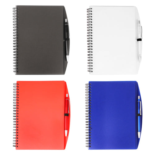 Libreta de plástico rígida con bolígrafo--NVLB007