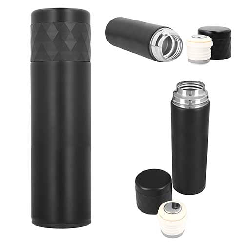 Termo de doble pared con tapa utilizada como vaso---ROT80