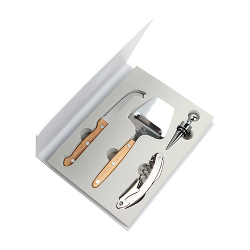 Set de quesos y vinos en estuche de pasta rígida---NVHM034