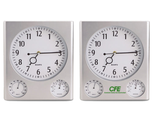 Reloj de pared con medición de temperatura y humedad---DBRJP006